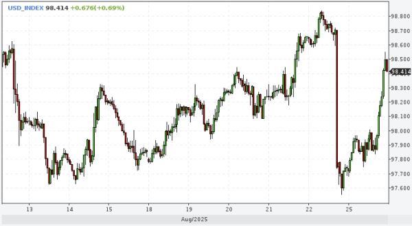 Доллар на международном рынке продемонстрировал самый большой суточный рост в августе